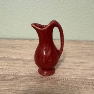 Miniature Pink Maroon Ceramic Pitcher